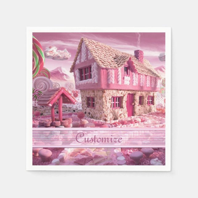 Guardanapo De Papel Algodão de Conhaque Rosa, Fairytala, Napkins (Frente)