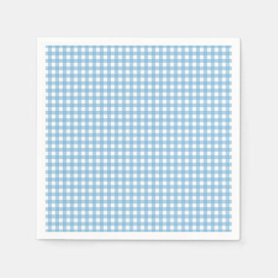 Guardanapo De Papel Algum Coelhinho é Um Aniversário de Gingham Azul