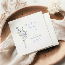 Guardanapo De Papel Alguma Coisa Azul Buquê de Flores Silvestres Chá d