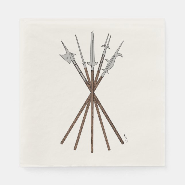 Guardanapo De Papel Alguns Poléreis do Século 16 (Frente)