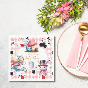 Guardanapo De Papel Alice no Chá de fraldas da Terra Maravilha