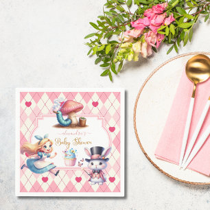 Guardanapo De Papel Alice no Chá de fraldas da Terra Maravilha