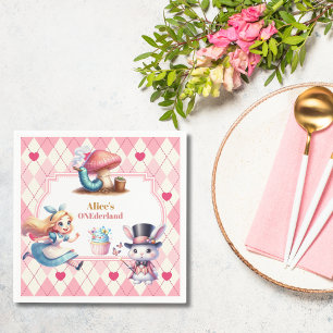 Guardanapo De Papel Alice no País das Maravilhas do primeiro aniversar