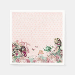 Guardanapo De Papel Alice no País das Maravilhas do Tea Party Blush &