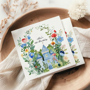 Guardanapo De Papel Alice no País das Maravilhas Floral Vintage Charm