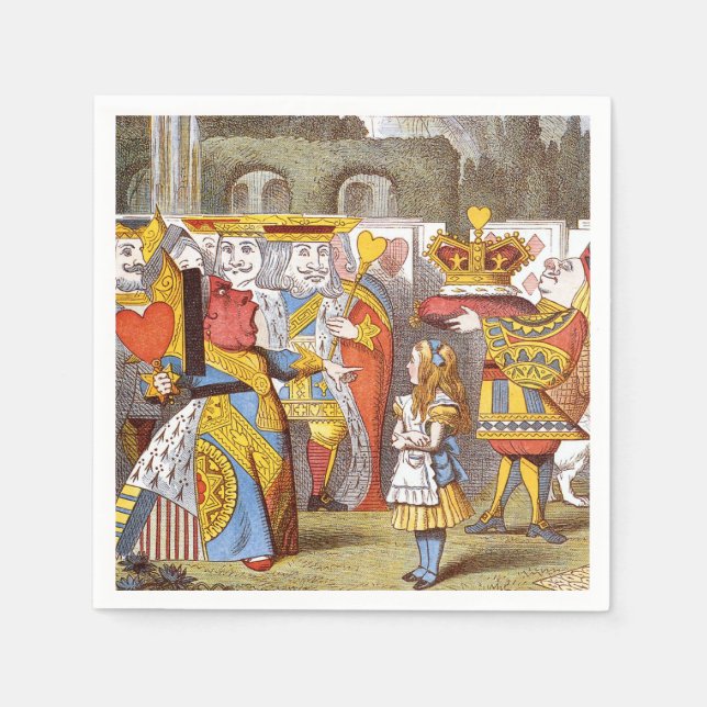 Guardanapo De Papel Alice no pátio da Rainha 2 (Frente)