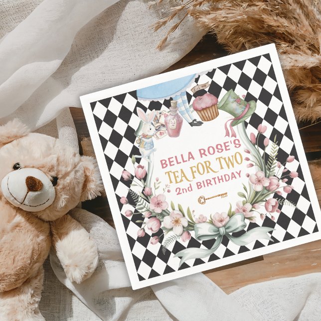 Guardanapo De Papel Alice no segundo aniversário da Flor Maravilha (Criador carregado)