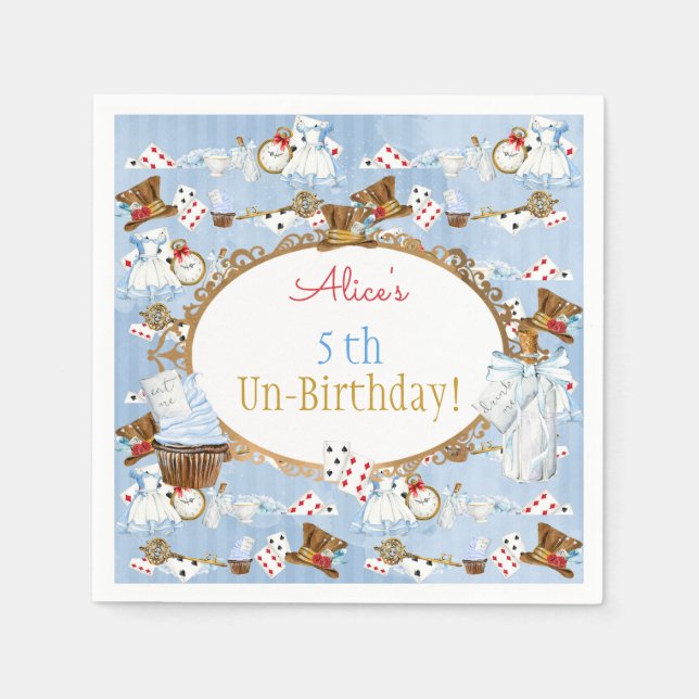 Guardanapo De Papel Alice no Tema da Terra Maravilha (Frente)