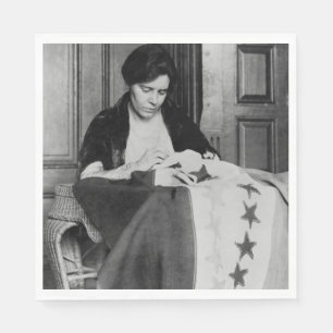 Guardanapo De Papel Alice Paul, Sewing Suffrage Flag, 1910
