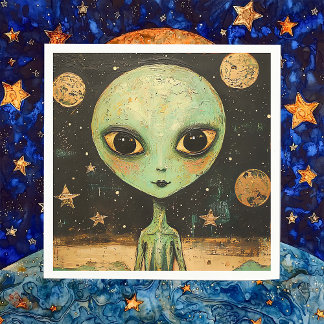 Guardanapo De Papel Alienígena de OVNI