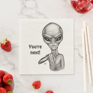 Guardanapo De Papel Alienígena ruim, você é a próxima! Napkins