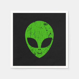 Guardanapo De Papel alienígena verde da extraterra de ficção cient