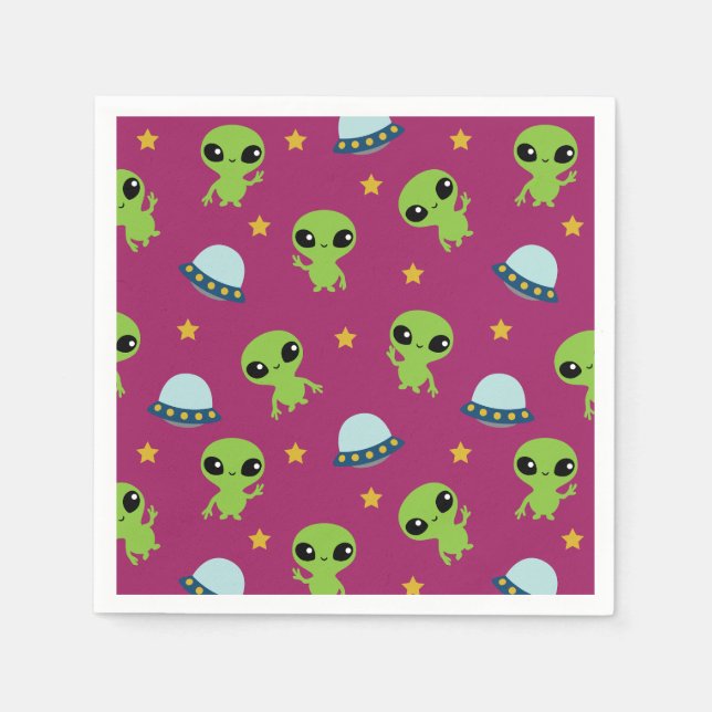 Guardanapo De Papel Aliens Napkins (Frente)