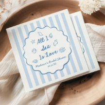 All I Sea Is Love Seashell Coastal Bridal Shower
