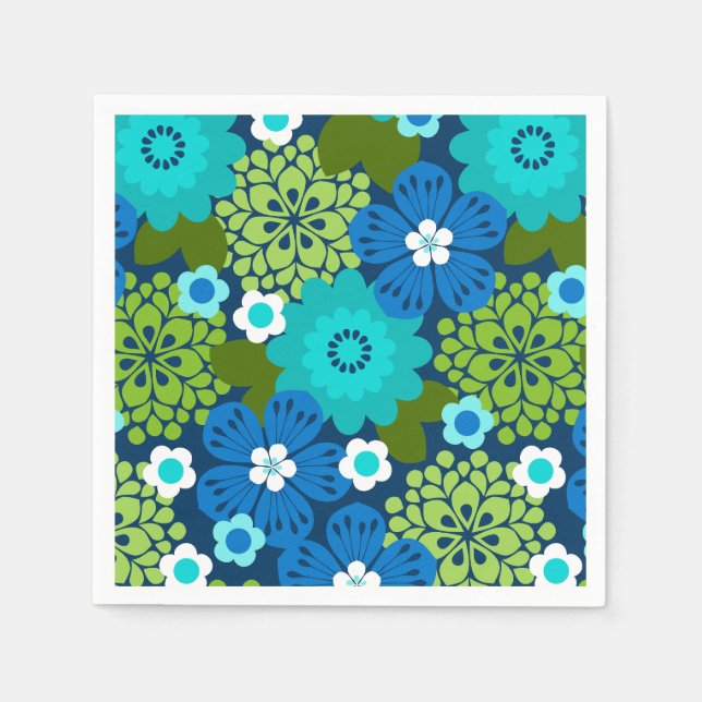 Guardanapo De Papel Allana Garden Hawaiian Graphical Floral - Cool (Frente)