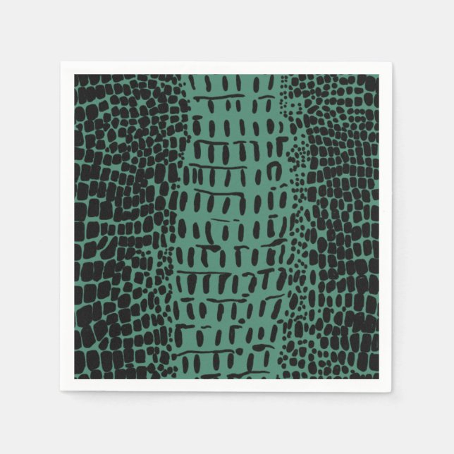 Guardanapo De Papel Alligator Impressão de Papel Coquetel Napkins (Frente)