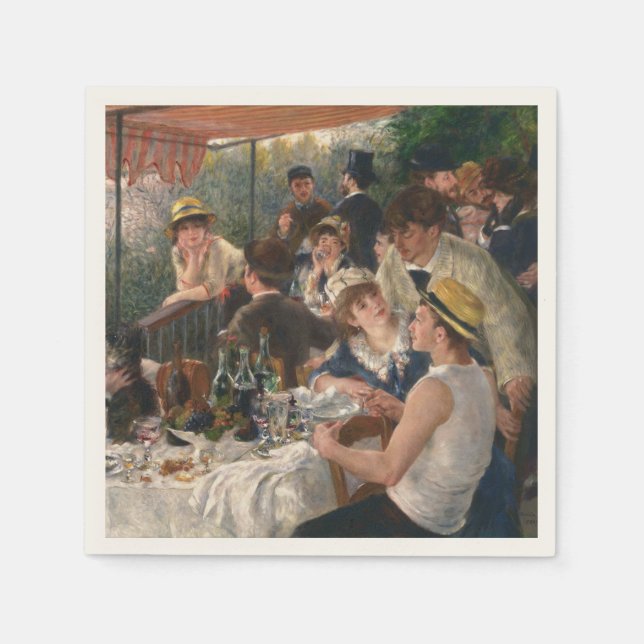 Guardanapo De Papel Almoço do Partido de Barco - Auguste Renoir (Frente)