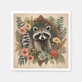 Guardanapo De Papel Almofada de Raccoon Cottagecore