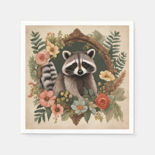 Guardanapo De Papel Almofada de Raccoon Cottagecore