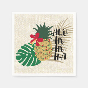 Guardanapo De Papel ALO-HO-HO-HA-HA-abacaxi tropical havaiano
