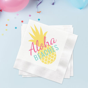 Guardanapo De Papel Aloha Beaches Ananás amarelo tropical