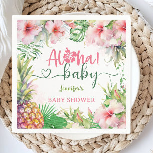 Guardanapo De Papel Aloha Chá de fraldas Tropical Luau Paper Napkins