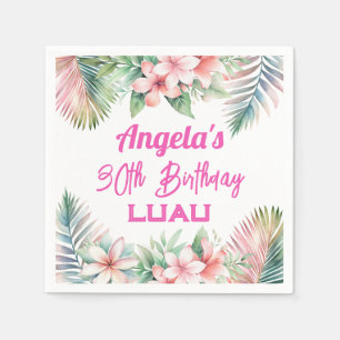 Guardanapo De Papel Aloha Luau Aniversário Tropical de Adultos