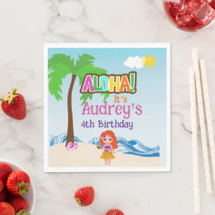 Guardanapo De Papel Aloha Luau Birthday