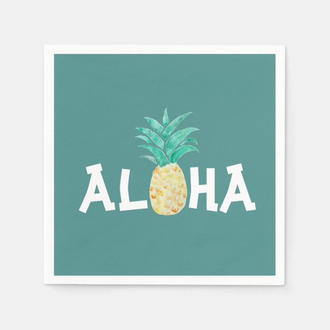 Guardanapo De Papel Aloha Pineapple Tropical Paper Napkin (Frente)