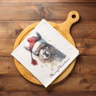 Guardanapo De Papel Alpaca de Natal bonito, personalizado