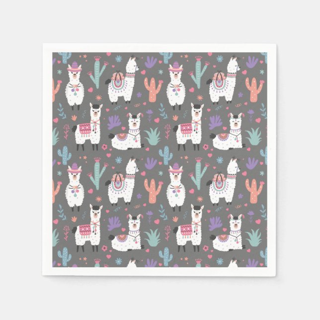 Guardanapo De Papel Alpaca/Llama (Frente)
