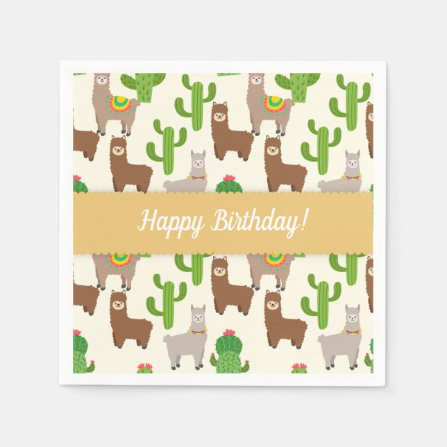 Guardanapo De Papel Alpaca/Llama (Frente)