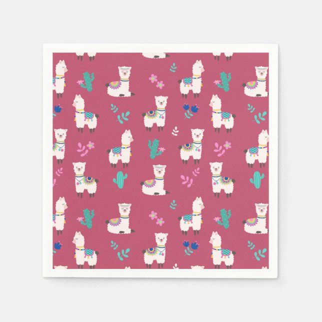 Guardanapo De Papel Alpaca/Llama (Frente)