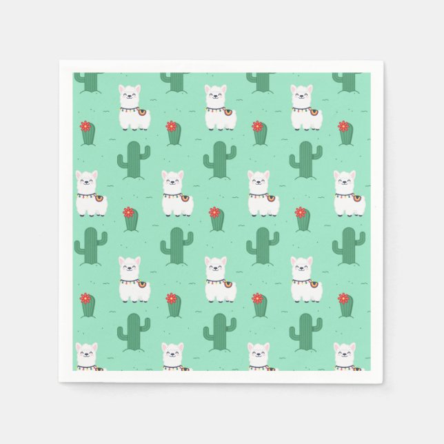 Guardanapo De Papel Alpaca/Llama (Frente)