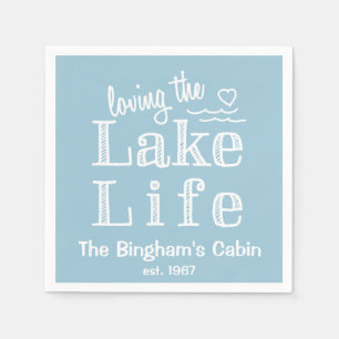 Guardanapo De Papel Amando a vida do lago personalizada