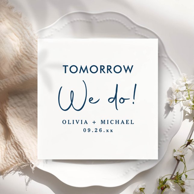 Guardanapo De Papel Amanhã Realizamos O Ensaio De Janta De Napkins (Criador carregado)