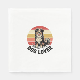 Guardanapo De Papel Amante de Cães Gravura Vintage Desenho de Cão Fofo
