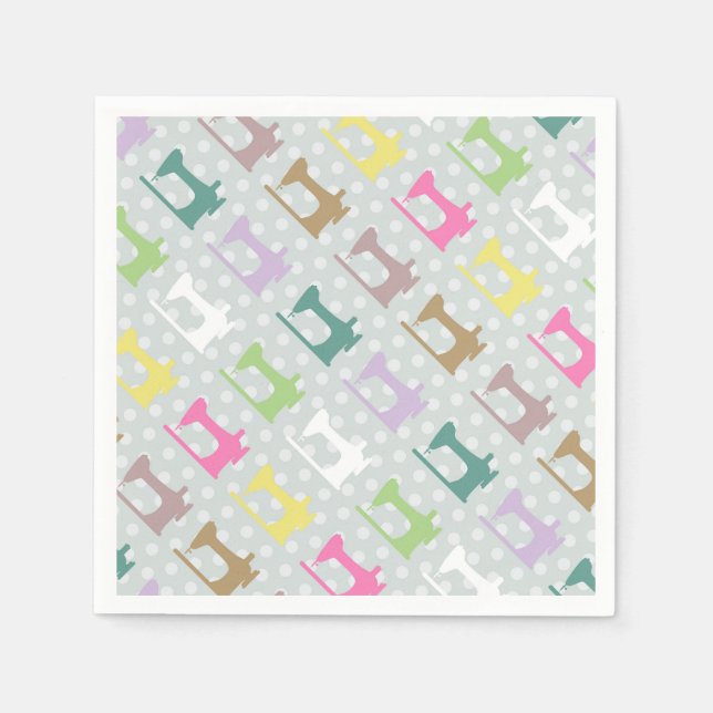 Guardanapo De Papel Amar Cinza De Máquinas De Costura (Frente)