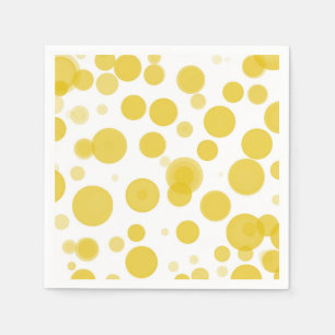 Guardanapo De Papel Amarelo Branco Moderno Bolhas de Bolinhas Festa