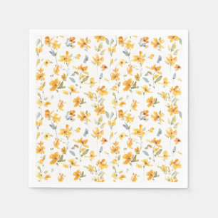 Guardanapo De Papel Amarelo Cheio de Aquarela