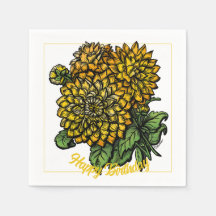 Amarelo Dahlias Floral
