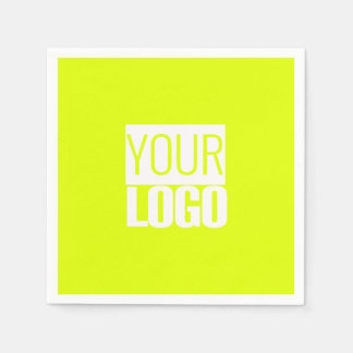 Guardanapo De Papel Amarelo neonário - adicione seu logotipo