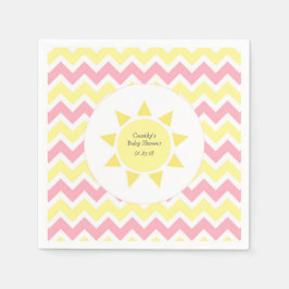 Guardanapo De Papel Amarelo rosa Você é minha festa do tema do sol