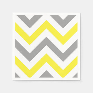 Guardanapo De Papel Amarelo, teste padrão de ziguezague branco
