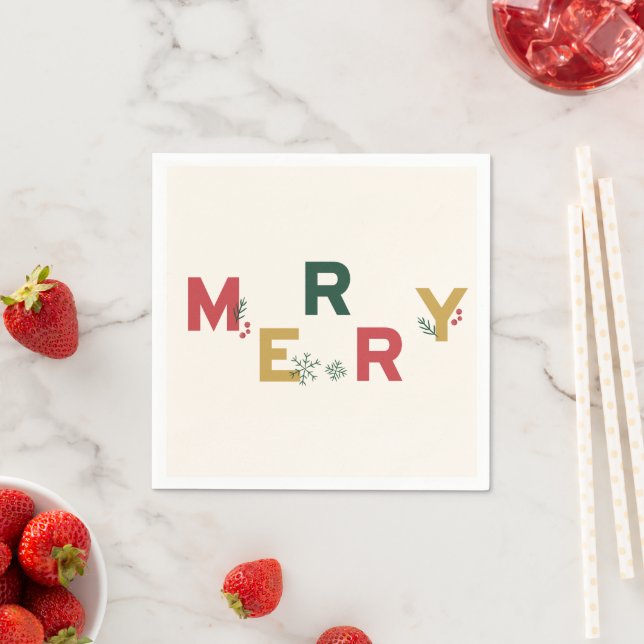 Guardanapo De Papel Amarrado com Feliz Natal (Insitu)