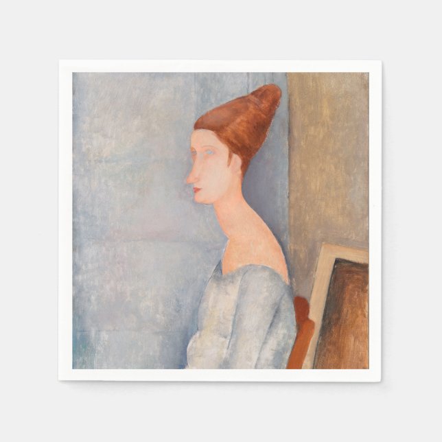 Guardanapo De Papel Amedeo Modigliani - Retrato Jeanne Hebuterne #3 (Frente)