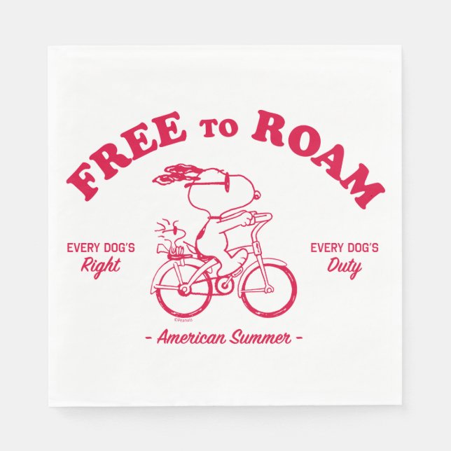Guardanapo De Papel Amendoins | American Summer Free Roam (Frente)