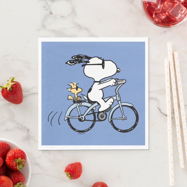 Guardanapo De Papel Amendoins | Bicicleta Snoopy & Woodstock (Insitu)