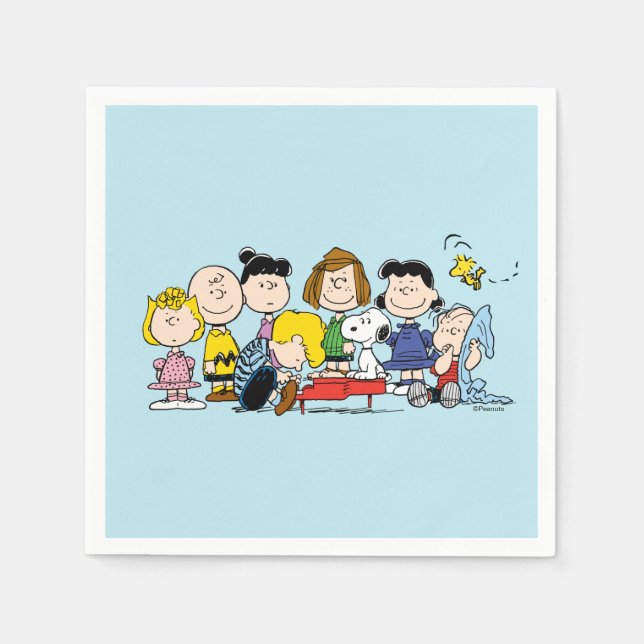 Guardanapo De Papel Amendoins | Charlie Brown e Turma (Frente)