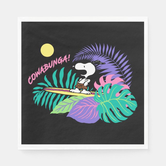 Guardanapo De Papel Amendoins | Cowabunga Snoopy (Frente)